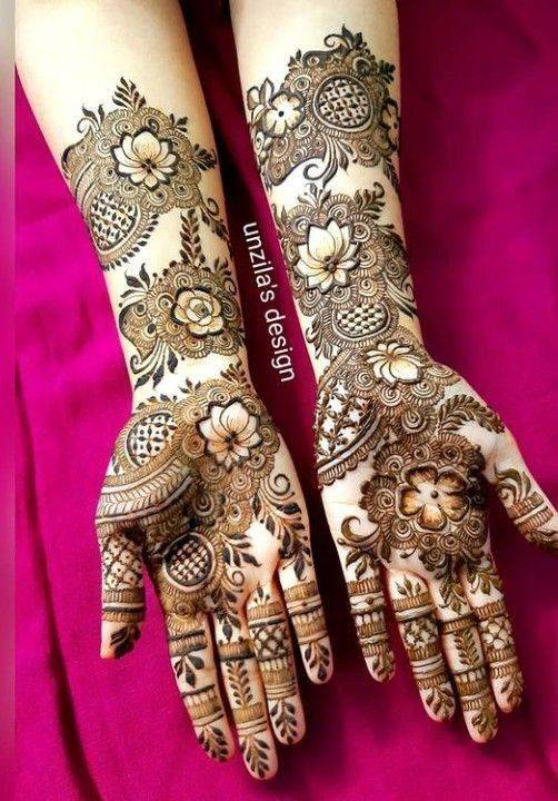 Stylish Arabic Full Hand Mehndi Designs